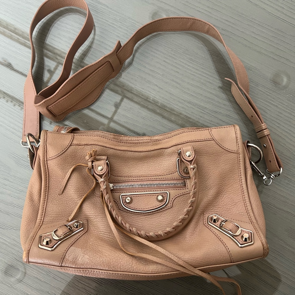 Balencieaga City Classic Metallic Edge Bag Leather Small